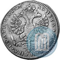 Фото Полтина 1726 года СПБ "Петербургский тип, портрет влево"