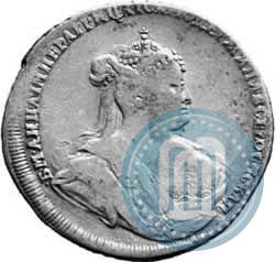 Picture Poltina 1738 year  "Petersburg type"