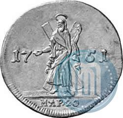Picture 2 ducats 1751 year  "St. Andrew on the reverse"