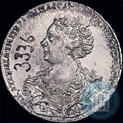 Фото 1 рубль 1726 года  "Московский тип, портрет влево"