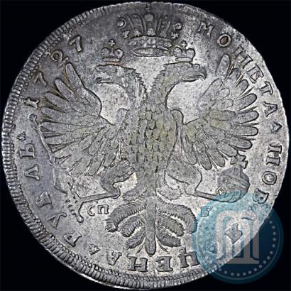 Picture 1 rouble 1727 year СПБ "Petersburg type, portrait turned to the right"