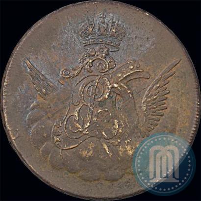 Picture 1 kopeck 1755 year  