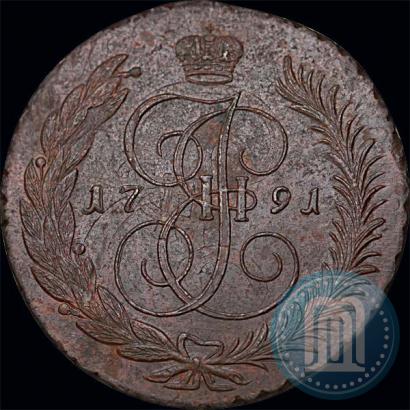 Picture 5 kopecks 1791 year ЕМ "Paul's restrike"