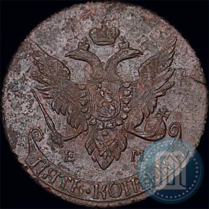 Picture 5 kopecks 1791 year ЕМ "Paul's restrike"