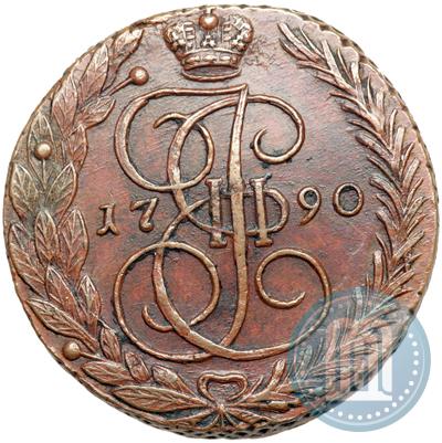 Фото 5 копеек 1790 года ЕМ 
