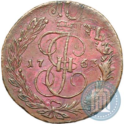 Фото 5 копеек 1763 года ММ 