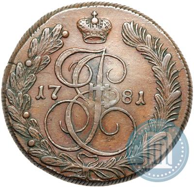 Фото 5 копеек 1781 года КМ 