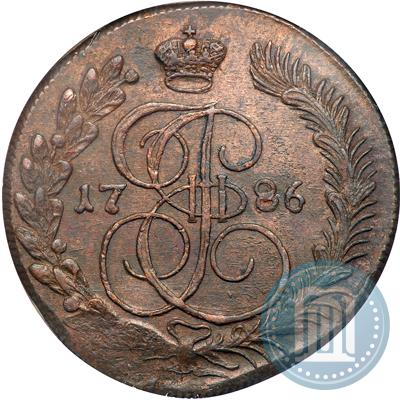 Фото 5 копеек 1786 года КМ 