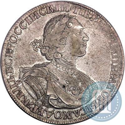 Picture 1 rouble 1724 year СПБ "Sun rouble, portrait in armour"