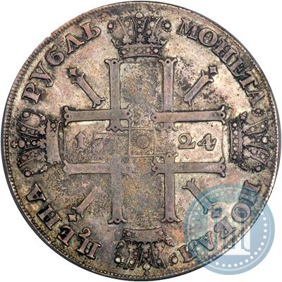Picture 1 rouble 1724 year СПБ "Sun rouble, portrait in armour"