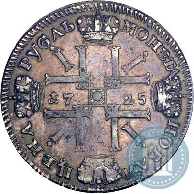 Picture 1 rouble 1725 year СПБ "Sun rouble, portrait in armour"
