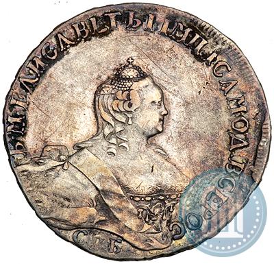 Picture Poltina 1754 year СПБ-IМ "Portrait by Benjamin Scott"