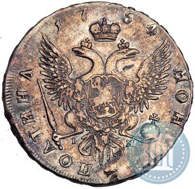 Picture Poltina 1754 year СПБ-IМ "Portrait by Benjamin Scott"
