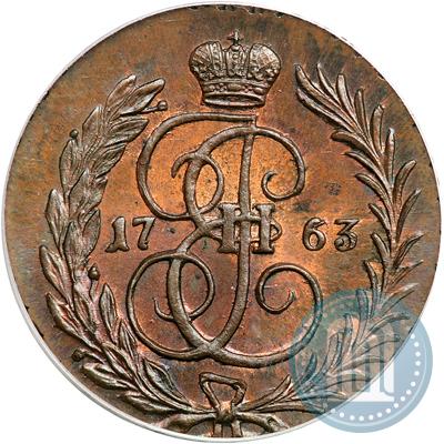Picture 1 kopeck 1763 year  