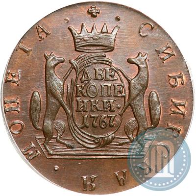 Picture 2 kopecks 1767 year КМ 