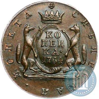 Picture 1 kopeck 1764 year  