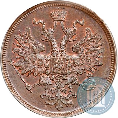 Picture 5 kopecks 1866 year ЕМ 