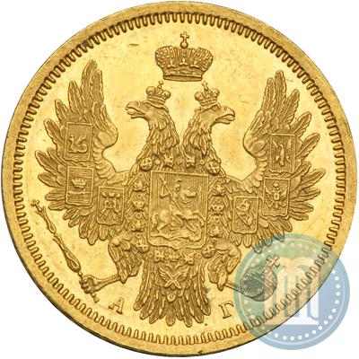 Picture 5 roubles 1855 year СПБ-АГ 