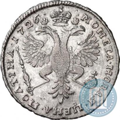 Фото Полтина 1726 года  "Московский тип, портрет вправо"