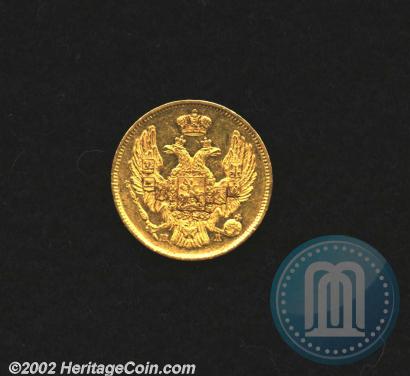 Picture 3 roubles - 20 złotych 1834 year СПБ-ПД 