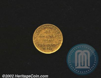 Picture 3 roubles - 20 złotych 1834 year СПБ-ПД 