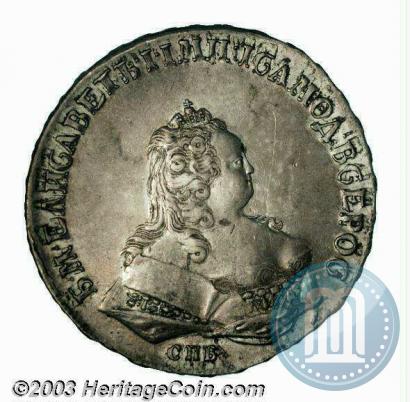 Picture 1 rouble 1743 year СПБ 