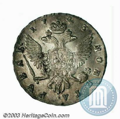 Picture 1 rouble 1743 year СПБ 