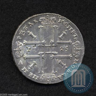 Фото 1 рубль 1725 года OK "Портрет в античных доспехах"