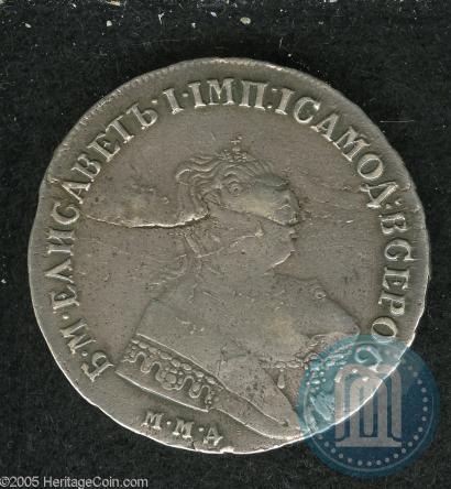 Picture 1 rouble 1750 year ММД 