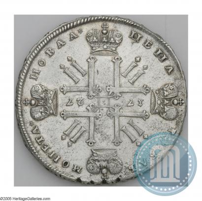 Фото 1 рубль 1727 года  "Московский тип"