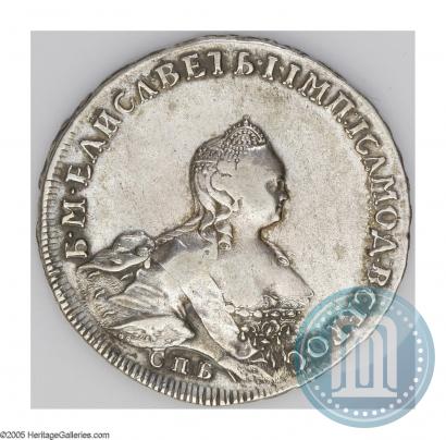 Picture 1 rouble 1754 year СПБ-IМ "Portrait by Benjamin Scott"