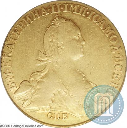 Picture 10 roubles 1774 year СПБ 
