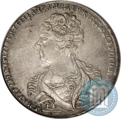 Фото 1 рубль 1726 года  "Московский тип, портрет влево"