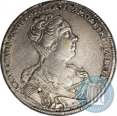 Фото 1 рубль 1726 года  "Московский тип, портрет вправо"