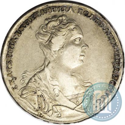 Фото 1 рубль 1726 года  "Московский тип, портрет вправо"
