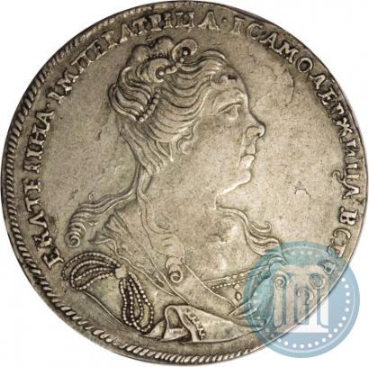 Picture 1 rouble 1726 year  "Moscow type, portrait turned to the right"