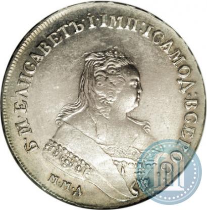 Фото 1 рубль 1747 года ММД 