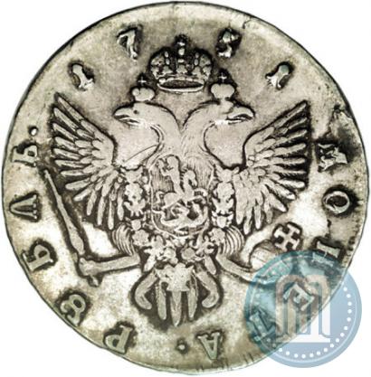 Picture 1 rouble 1751 year СПБ 