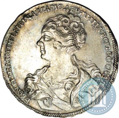 Picture 1 rouble 1726 year  "Moscow type, portrait turned to the left"
