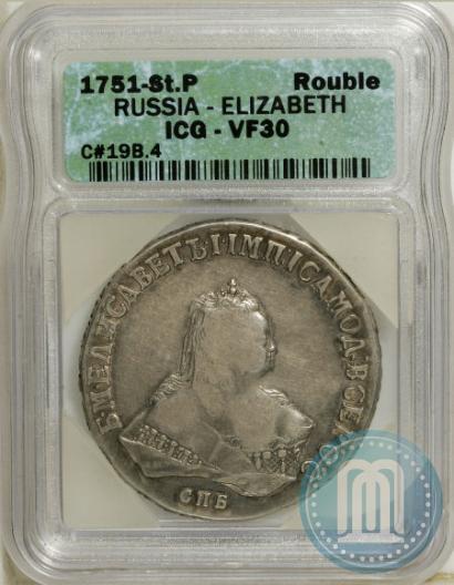 Picture 1 rouble 1751 year СПБ 