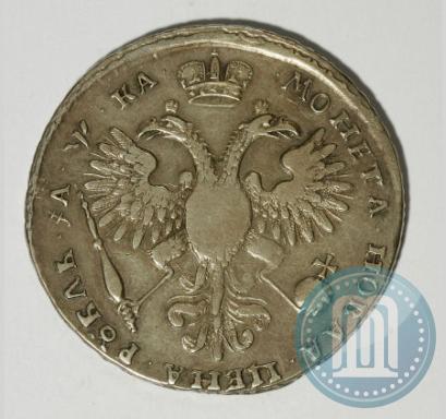 Фото 1 рубль 1721 года K "Портрет в наплечниках"