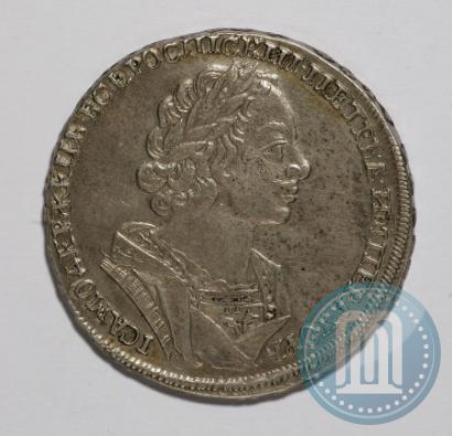 Фото 1 рубль 1724 года  "Портрет в античных доспехах"