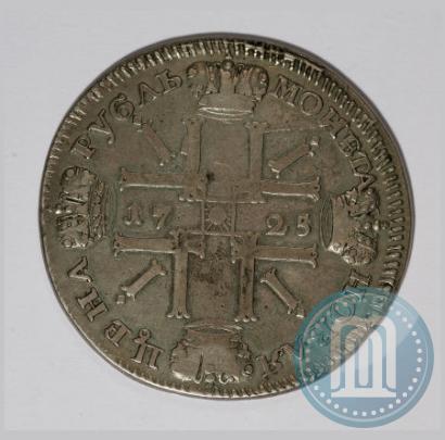 Фото 1 рубль 1725 года СПБ "Солнечный в латах"