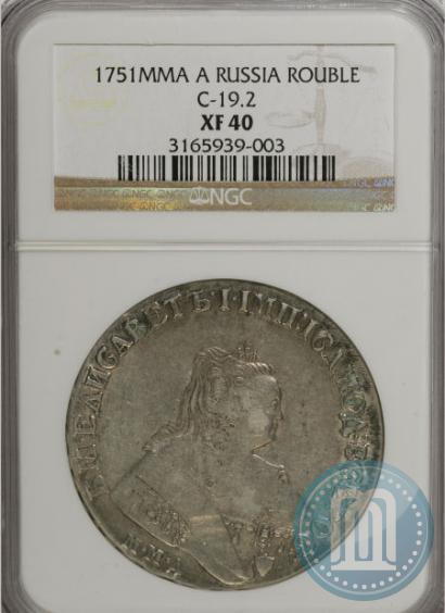 Picture 1 rouble 1751 year ММД-А 