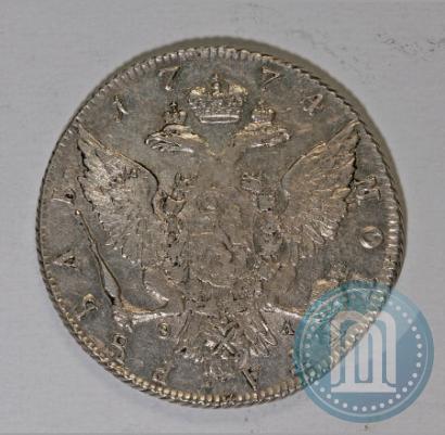 Фото 1 рубль 1774 года СПБ-ФЛ 