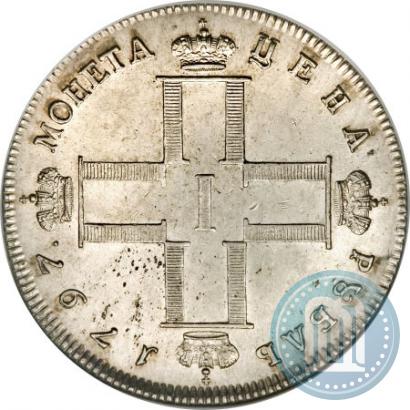 Фото 1 рубль 1797 года СМ-ФЦ "Утяжеленный"