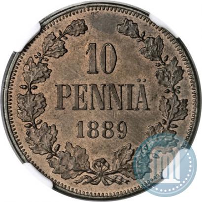 Picture 10 pennia 1889 year  