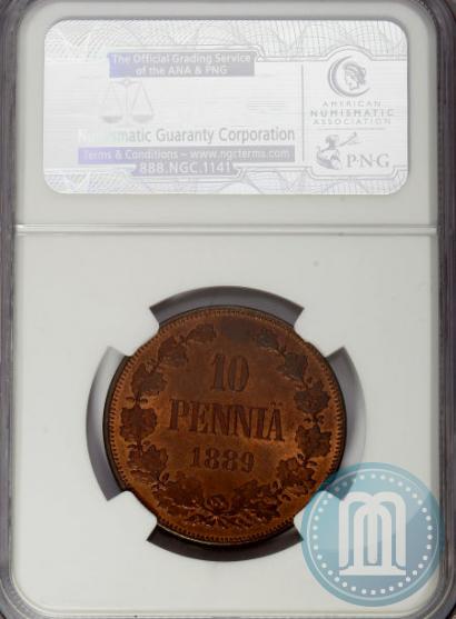 Picture 10 pennia 1889 year  
