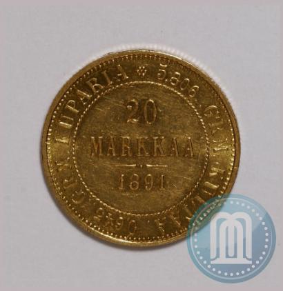 Picture 20 markkaa 1891 year L 