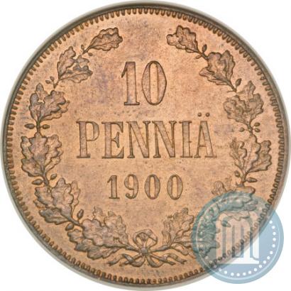 Picture 10 pennia 1900 year  